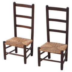 Sophisticated Mid-Century Prie Dieu Chairs, aPair
