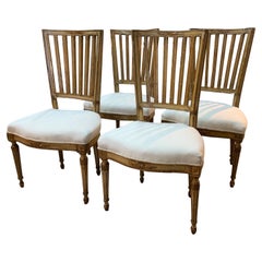 Set of 4 Italian Louis XVI Period Side Chairs