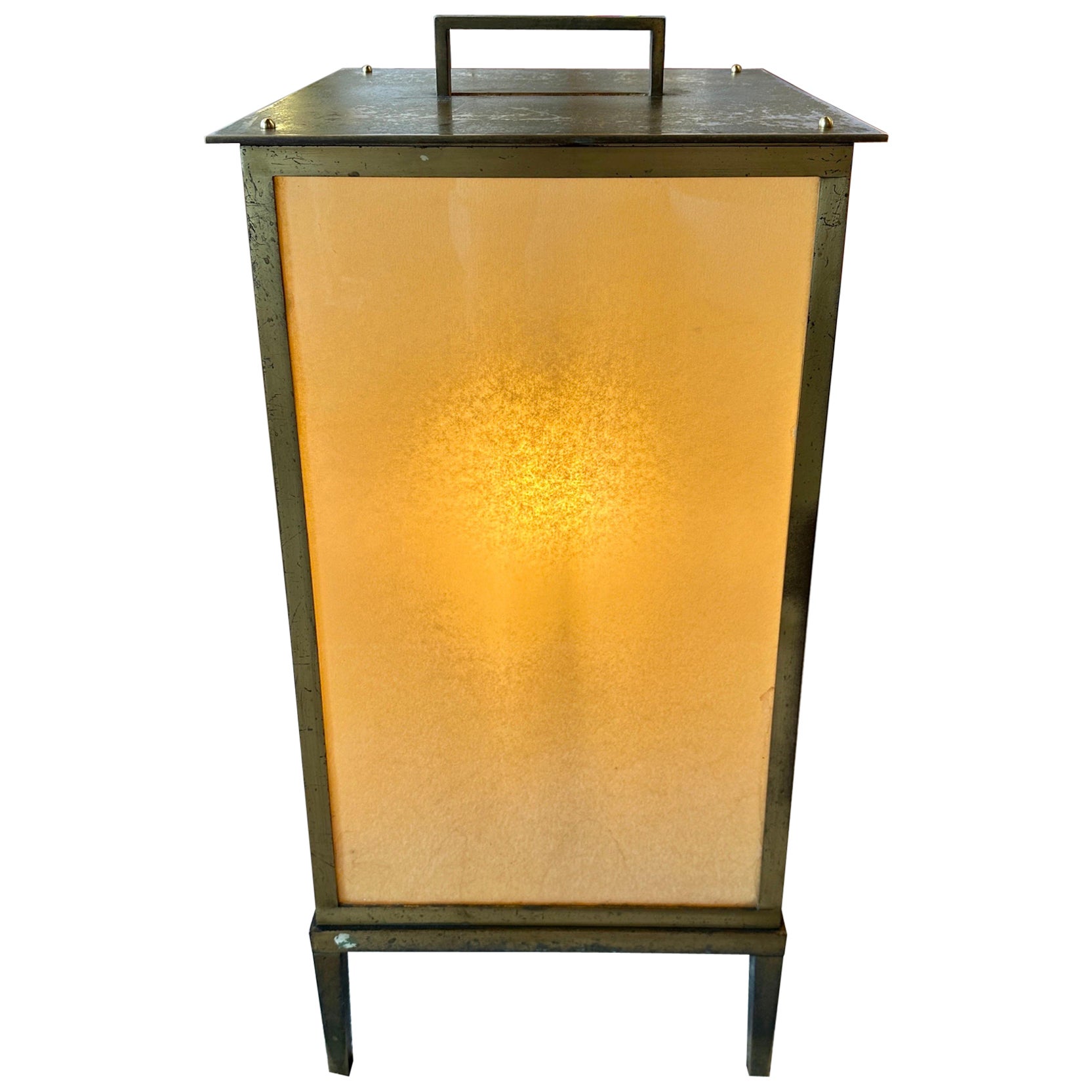 Original Christian Liaigre Bronze Japanese Style Lantern from the Mercer Hotel For Sale