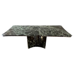 1970 Green Marble Stone Dining Table, made in Italy