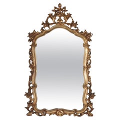 Large French Louis XIV Style Gilt Syroco Wall Mirror 20th C