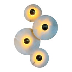 Apparatus Studio - Median: Surface 4 Light, Alabaster and Fluted Brass