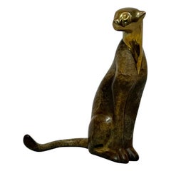 Loet Vanderveen Bronze Artistic Patina Cheetah Sculpture