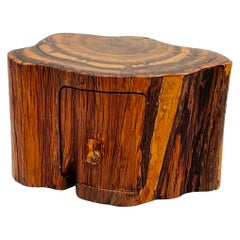Studio Made American Organic Freeform Rustic Craft Wood Jewelry or Stash Box
