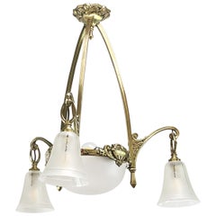 Art Deco Chandelier Hanging Lamp Bronze Lamp