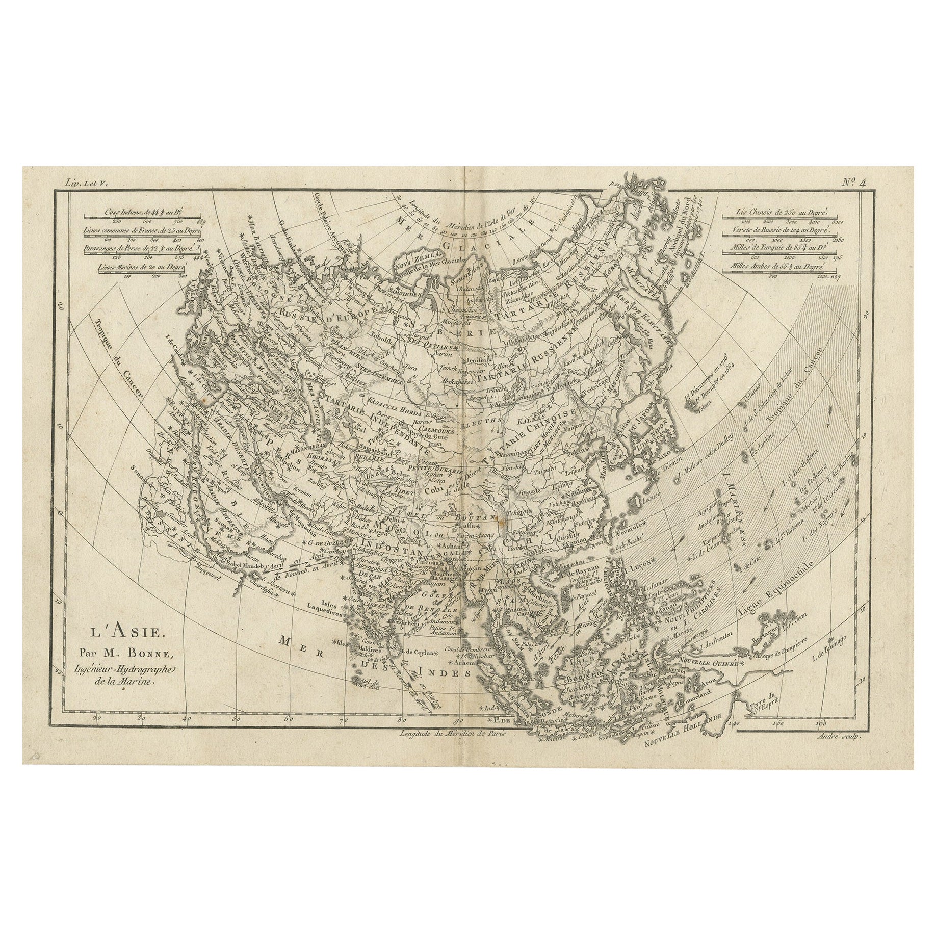 Original Antique Map of Asia For Sale