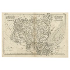 Original Antique Map of Asia