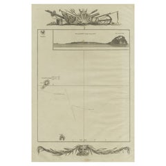 Antike Karte der Inseln von Iwo Jima und Sulfur