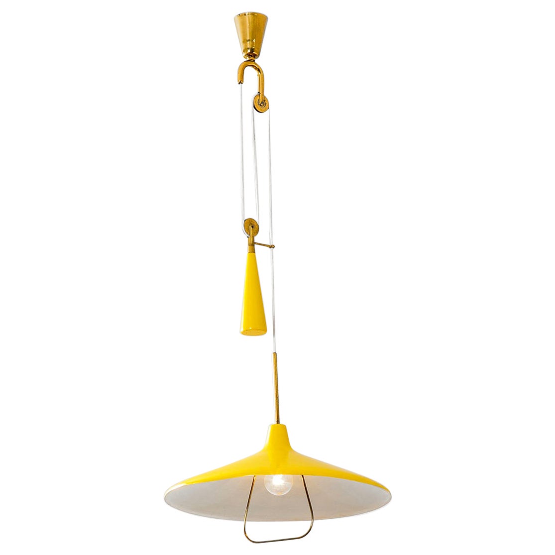 20th Century Angelo Lelii Extendable Chandelier Mod. 12126 for Arredoluce, 40s For Sale