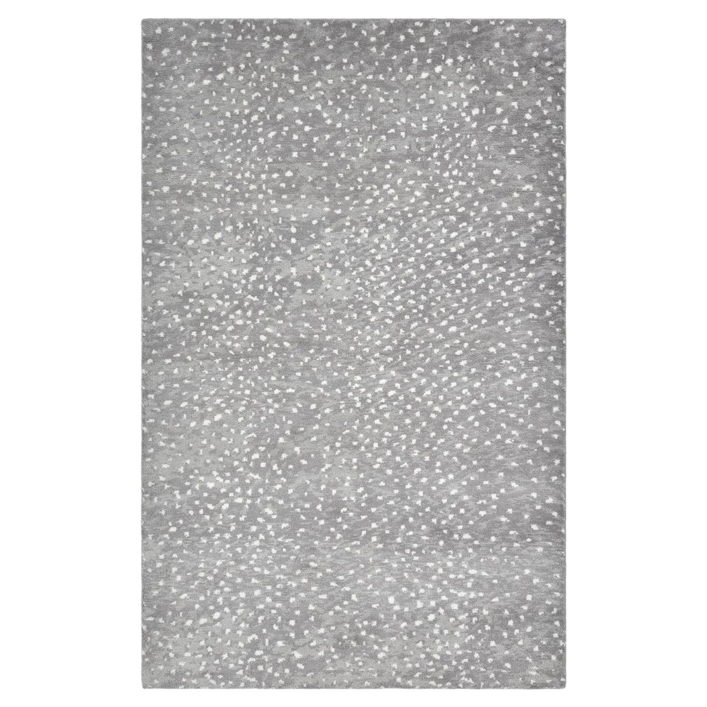 Solo Rugs Modern Animal Hand-Knotted Gray Area Rug