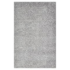 Tapis moderne à motif animal noué à la main gris 8 x 10