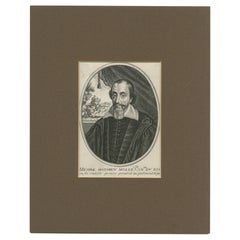 Antique Portrait of French Magistrate Mathieu Molé