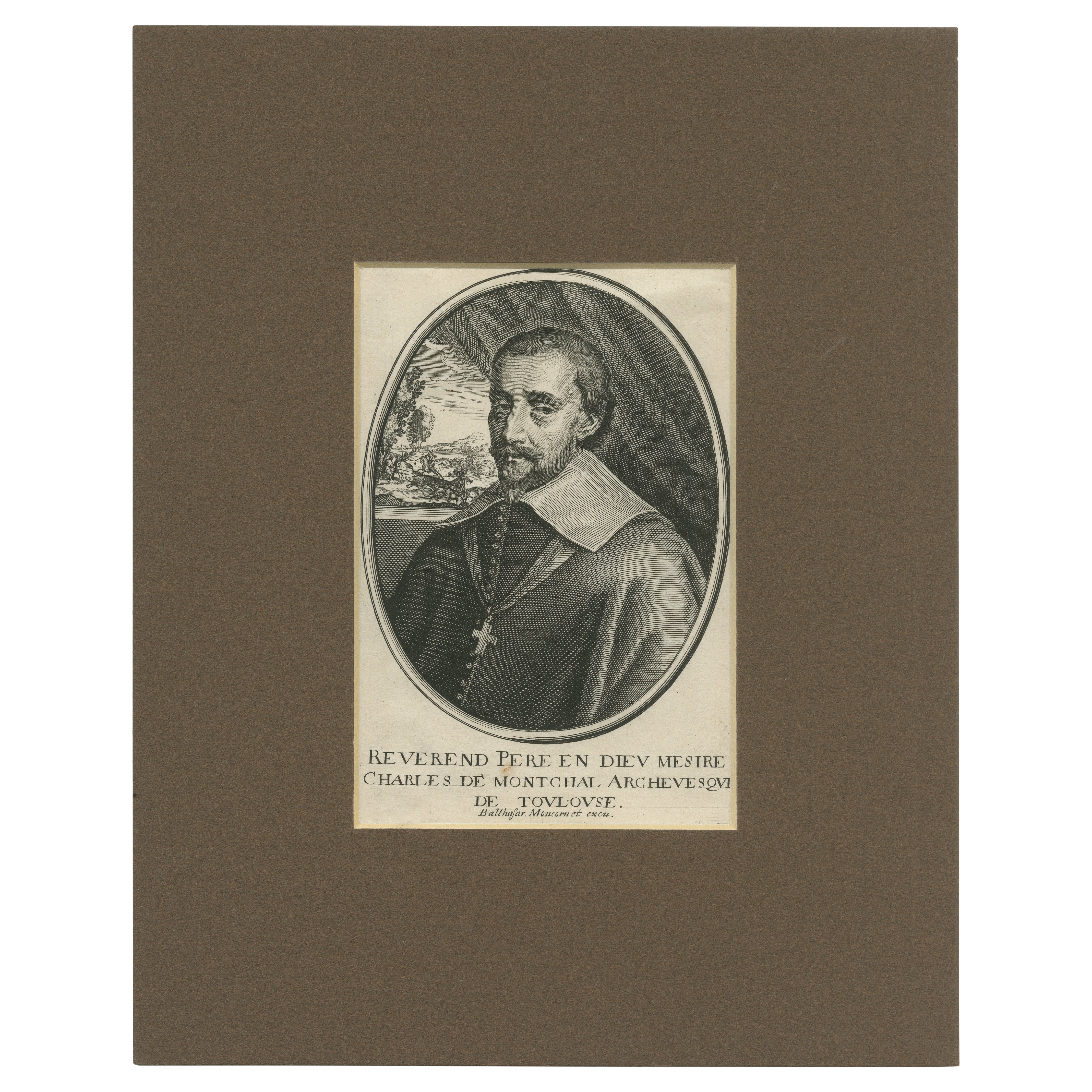 Retrato antiguo de Charles de Montchal, arzobispo de Toulouse