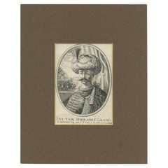 Portrait ancien du sultan Ibrahim Ier, le sultan ottoman