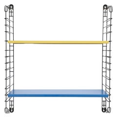 Mid-Century Tomado Yellow and Blue Industrial Shelving Unit