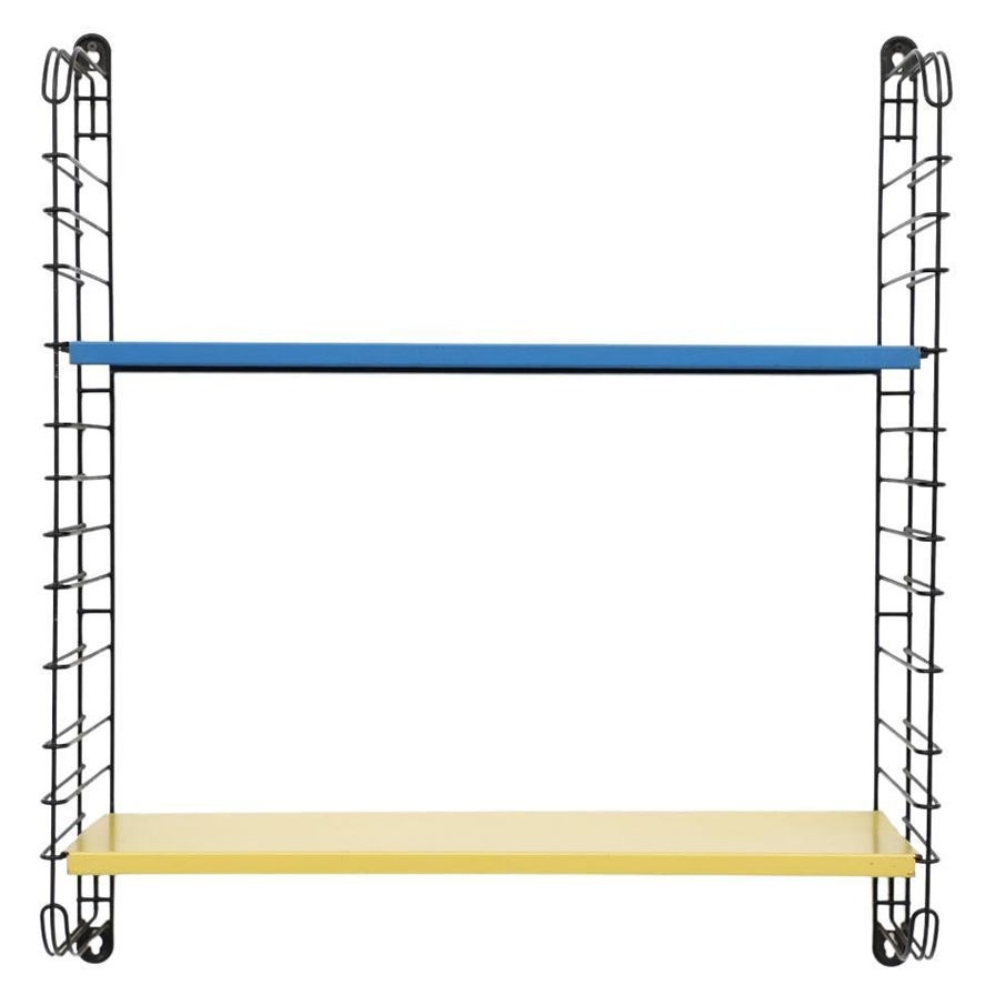 Mid-Century Tomado Blue and Yellow Industrial Shelving Unit