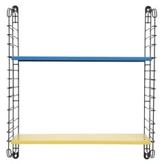 Mid-Century Tomado Blue and Yellow Industrial Shelving Unit