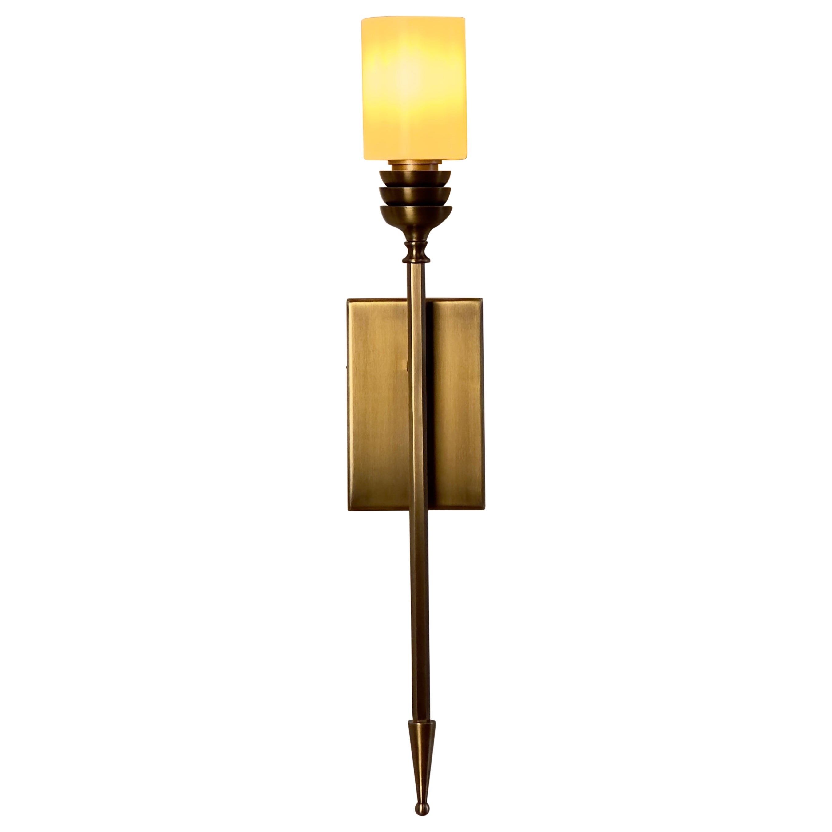 Sagovia Brass Wall Sconce in Mid-Century Modern Style For Sale