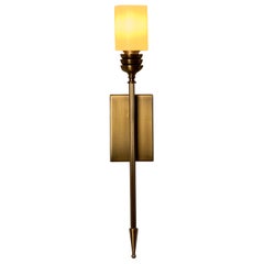 Sagovia Brass Wall Sconce in Mid-Century Modern Style