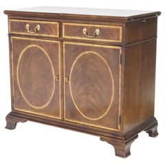 Vintage Regency Style Mahogany Inlaid & Banded Credenza Server by Henredon, 20th Century