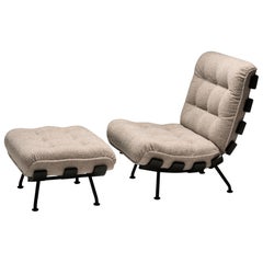 Tacchini Costela Chair Wool with Metal Base by Martin Eisler