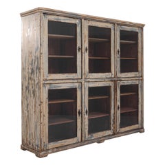 19th Century French Country Patinated Vitrine