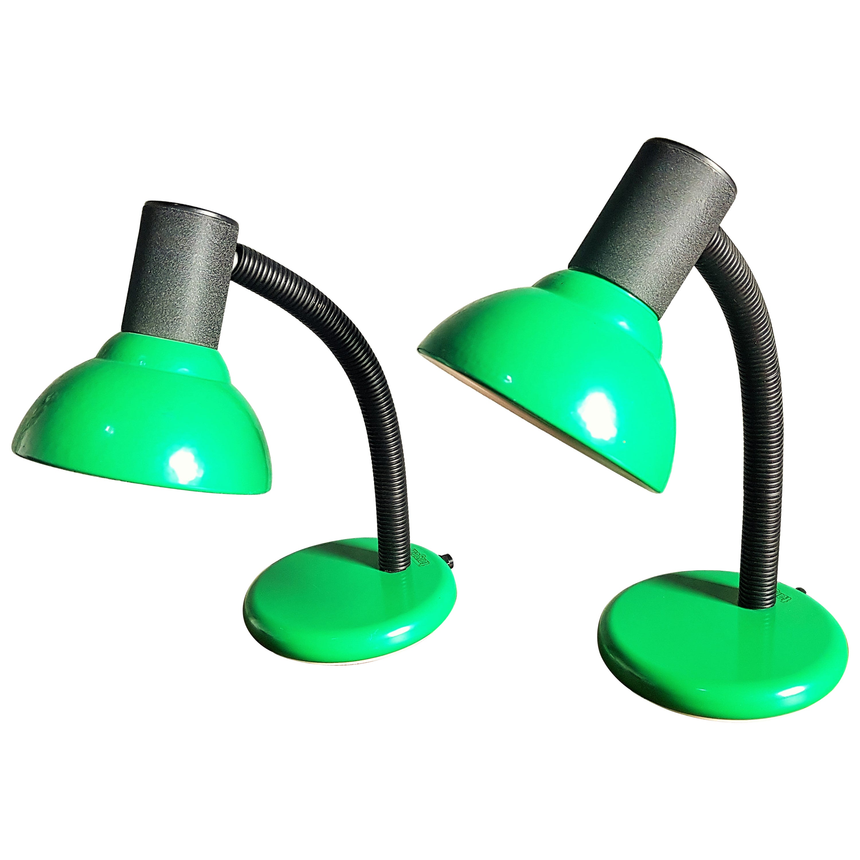 Post-Modern Midcentury Pair of Table Desk Lamps, Targetti, Italy, 1982 For Sale