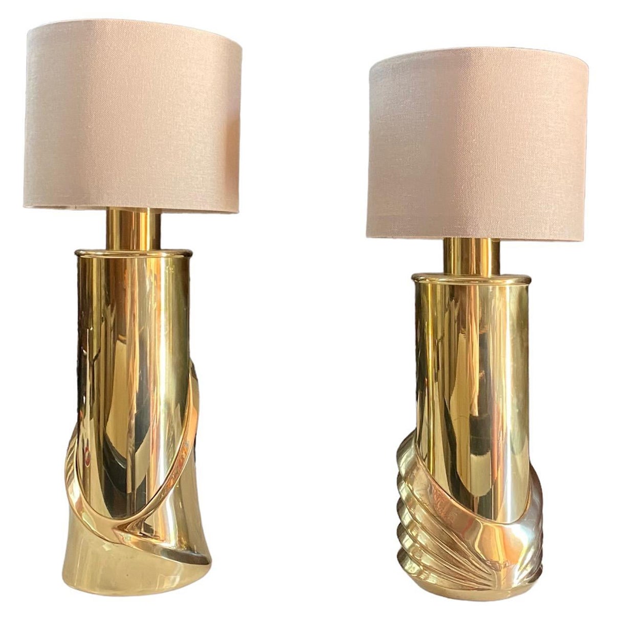 Luciano Frigerio Set of 2 Brass Desk Lamps