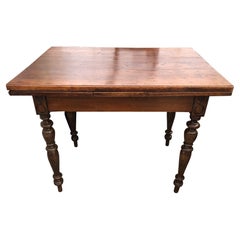 20th Century Italian Solid Spruce Rectangular Table with Extensions