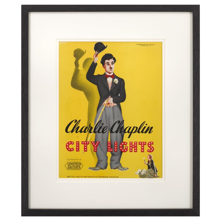 Chaplin 'Burlesque on Carmen' Original Linocut Movie Poster