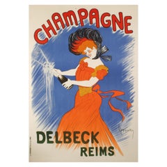 Leonetto Cappiello, Original Vintage Poster, Champagne Delbeck, Reims, 1902