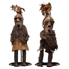 Vintage Pair of Didactical dancing Dolls Songye People - DR Congo