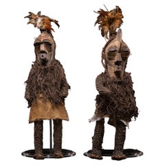 Pair of Didactical dancing Dolls Songye People - DR Congo