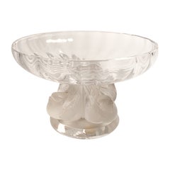 Retro Nogent Cup in Lalique Crystal with Carved Birds from the, 60s