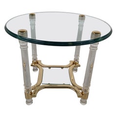 Brass and Lucite Coffee Table, 1970s