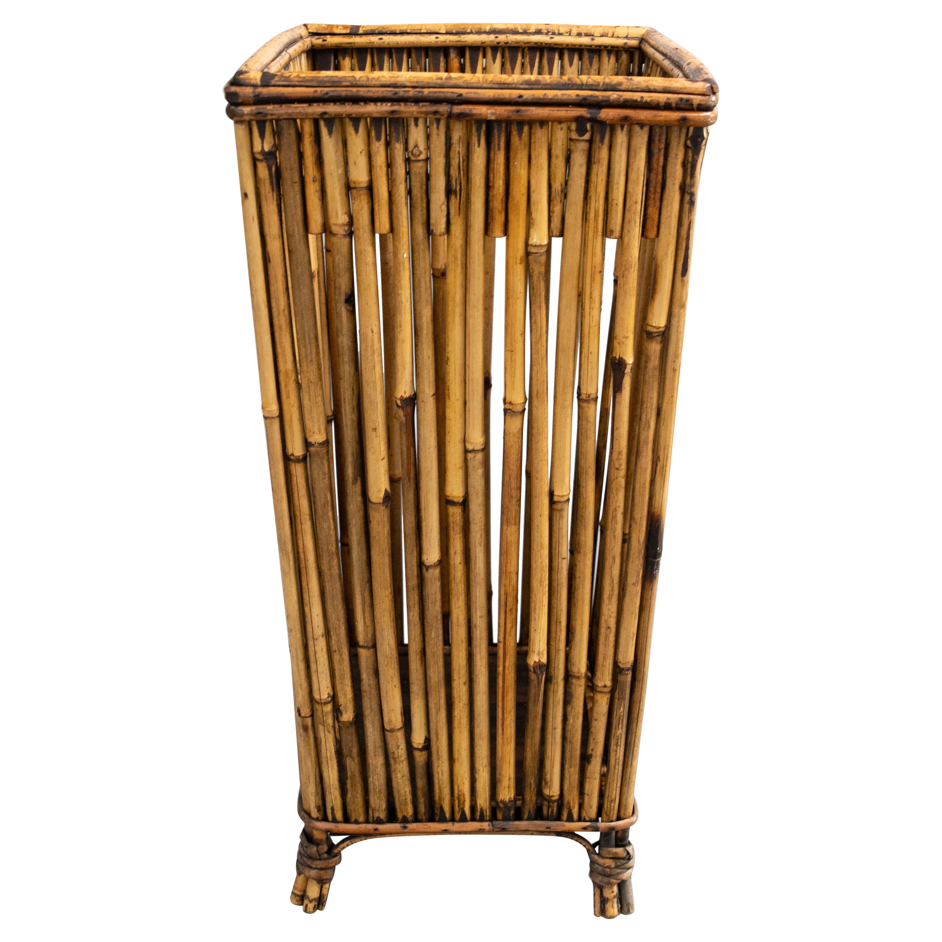 Mid-Century Modern Bamboo Umbrella Stick Stand For Sale
