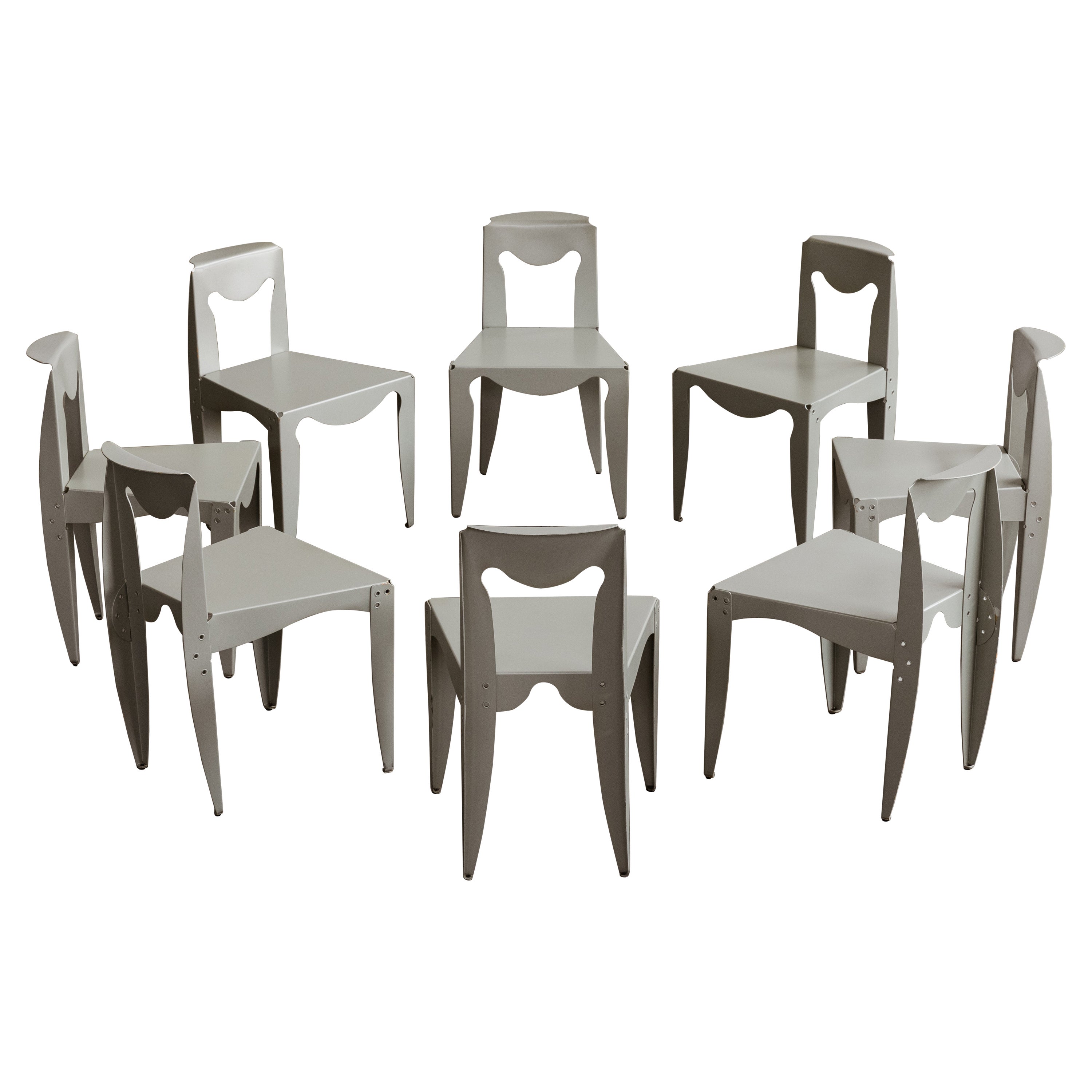 Afra & Tobia Scarpa "Libertà" Dining Chairs for Meritalia, 1989, Set of 8 For Sale