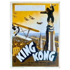 King Kong 1933 French Petite Film Movie Poster, Rene Peron