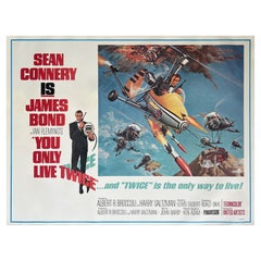 Retro You Only Live Twice 1967 US Subway Film Movie Poster Robert McGinnis