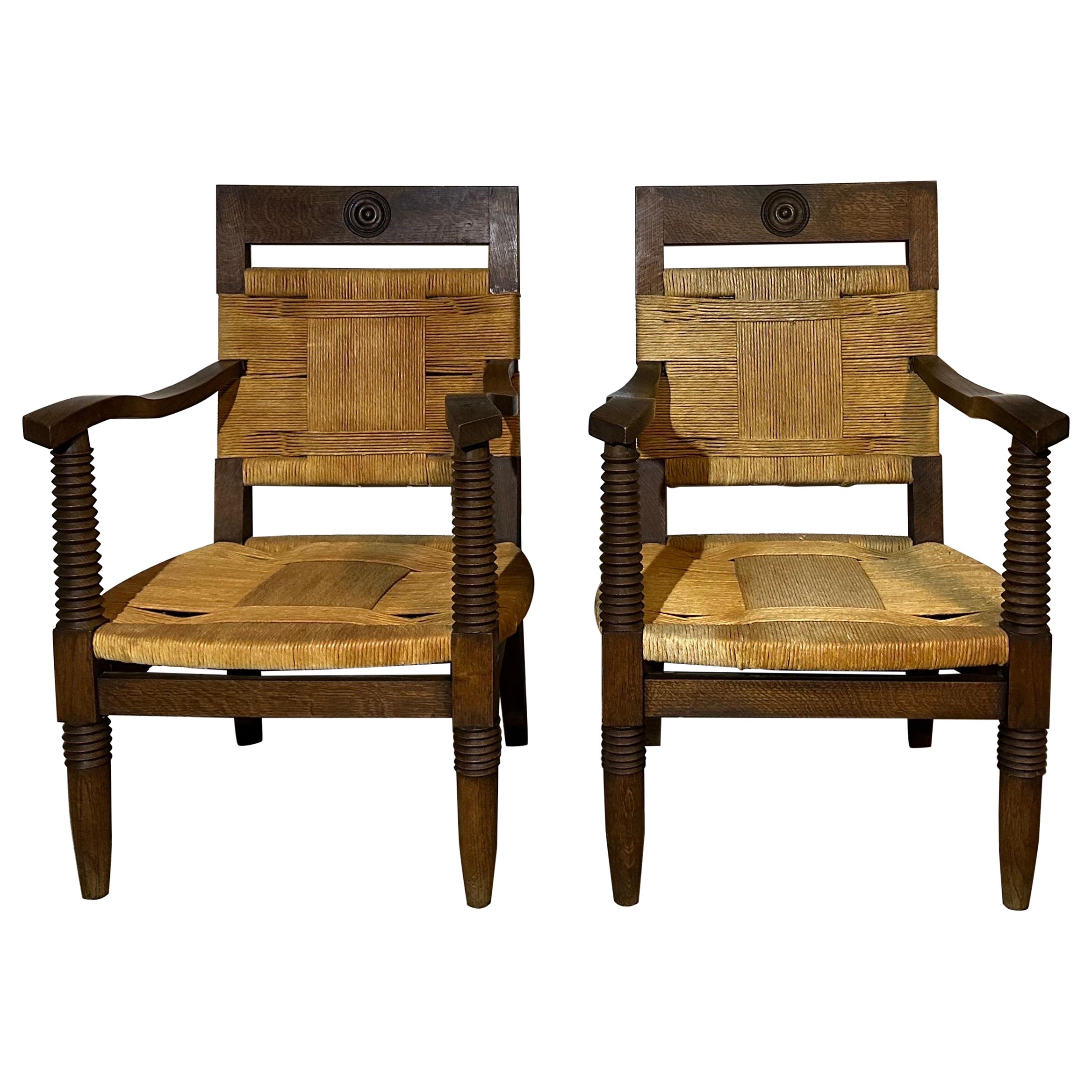 Pair of Dudouyt Armchairs