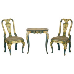 Pair of Antique Regency Chairs & Matching Table from Glenalmond Estate Scotland