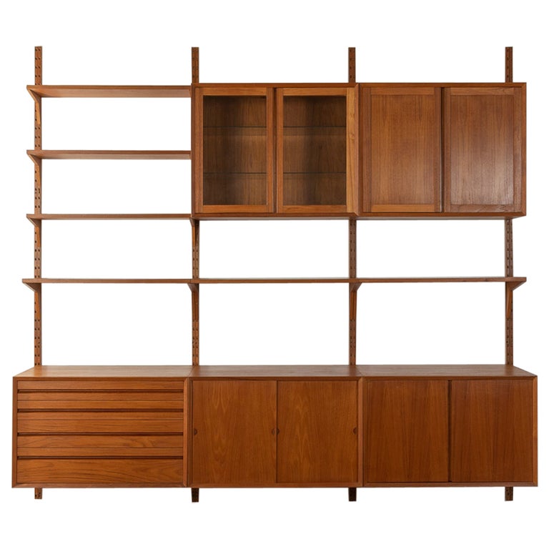 Poul Cadovius wall shelving unit for Cado, 1960s For Sale at 1stDibs