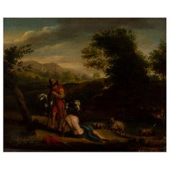 Antique Flemmish Rococo Arcadia Scene, Jan Frans Beschey, 18th Century