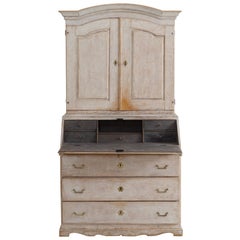 18th c. Swedish Early Gustavian Secretary with Library