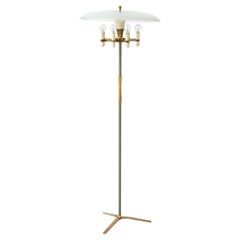 1950s Arredoluce Style Mid-Century Modern Brass Floor Lamp