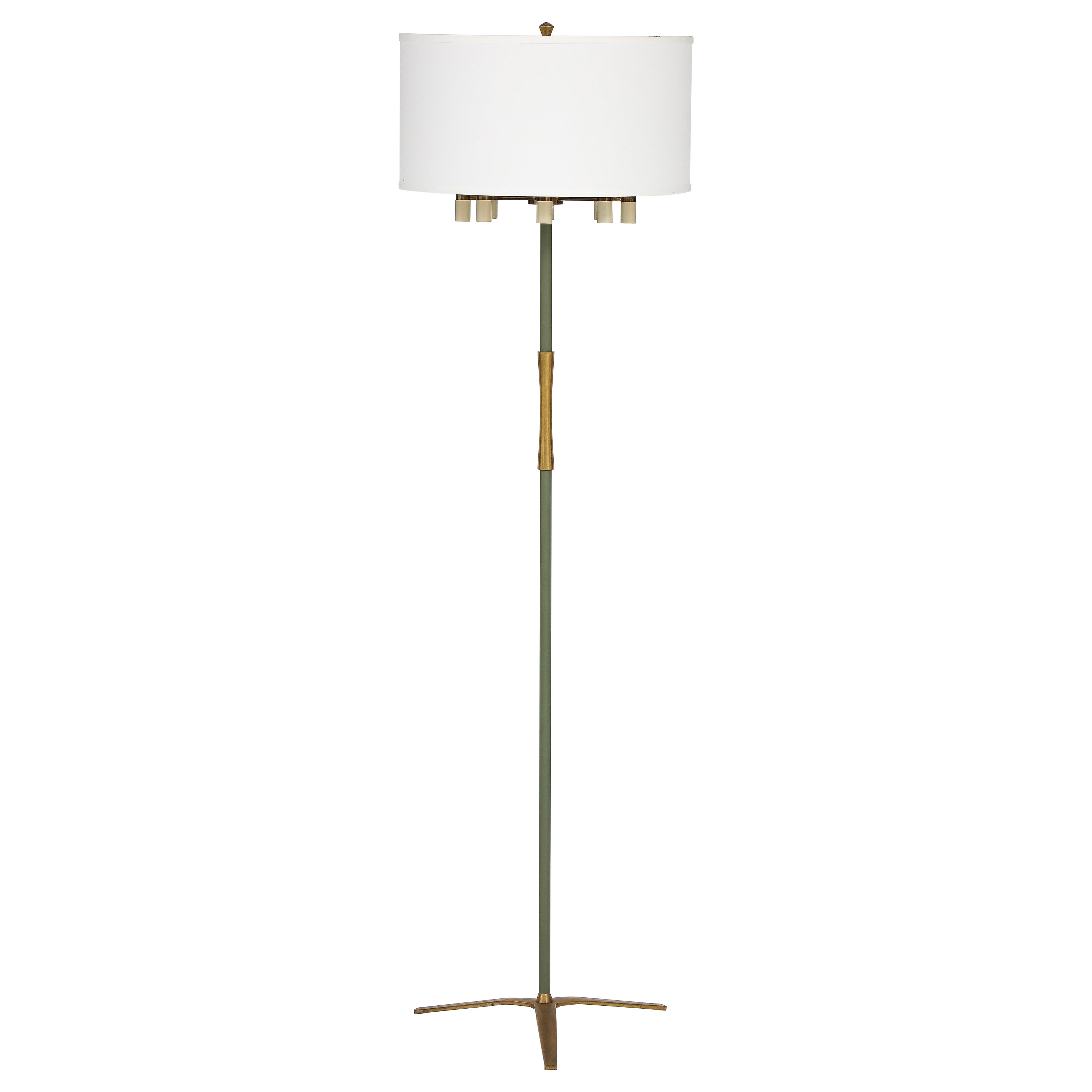 1950s Arredoluce Style Mid-Century Modern Brass Floor Lamp