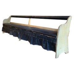 Antique 19th Century Long Skirted Bench