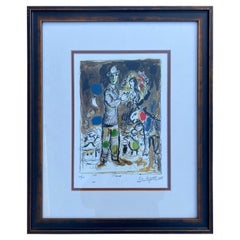 Marc Chagall - Paysan Au Bouquet - Lithographie en édition limitée