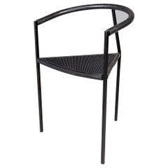 Italian Modern Black Metal Rubber Chair by Peregalli and Calatroni for Zeus 1990
