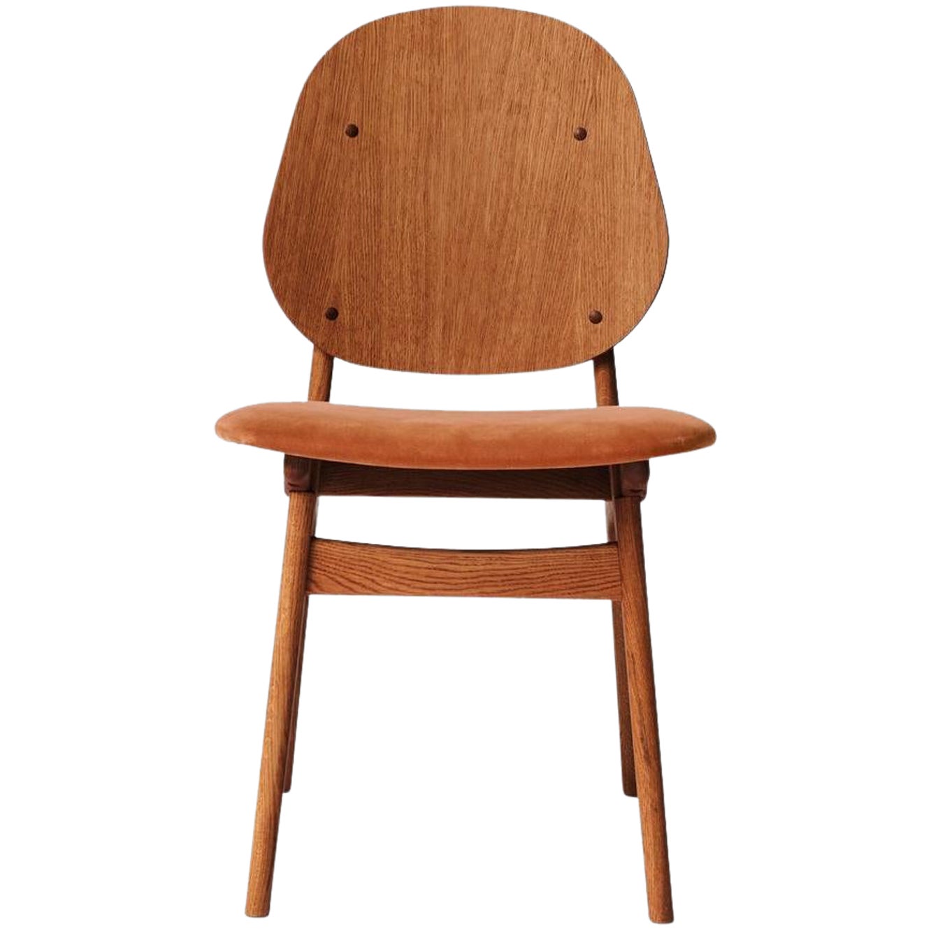 Noble Chair Teak Oiled Oak Rusty Rose by Warm Nordic